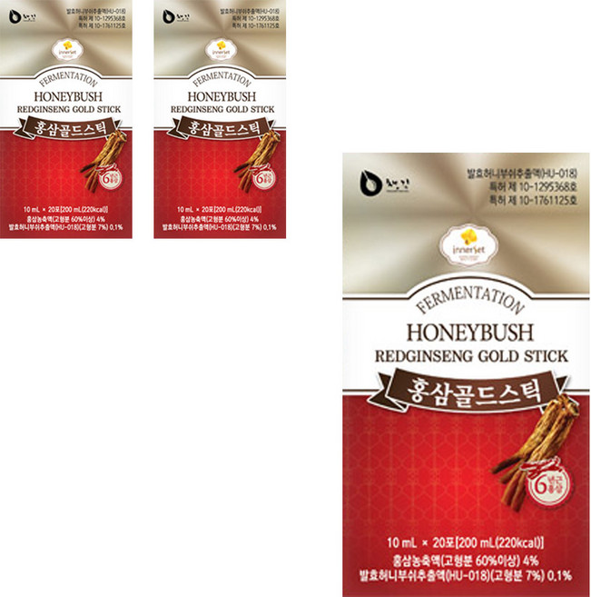 이너셋 허니부쉬 홍삼골드스틱, 10ml, 60개입