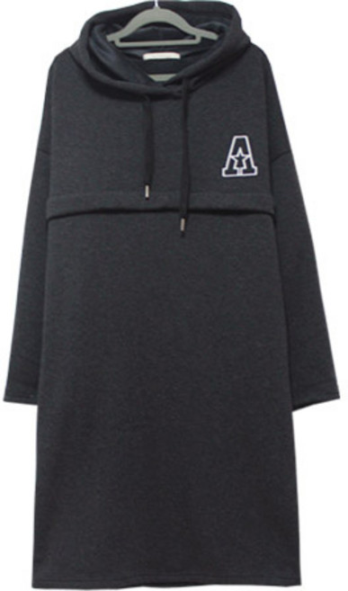 팡팡샵 T긴 A후드 수유 원피스