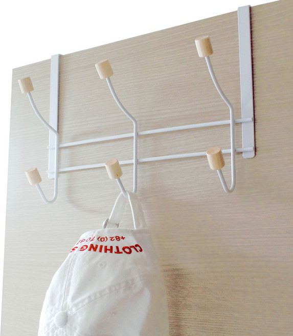 선우랜드 우드볼 도어훅 6구, 화이트, 1개