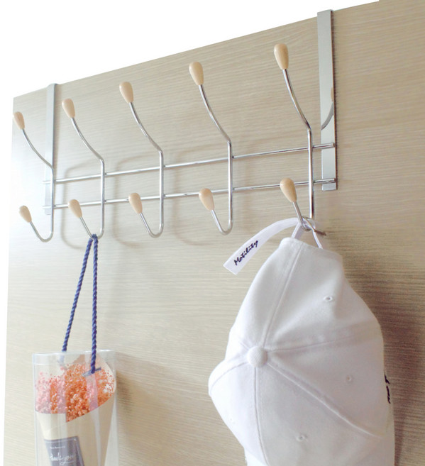 선우랜드 우드볼 도어훅 10구, 실버, 1개