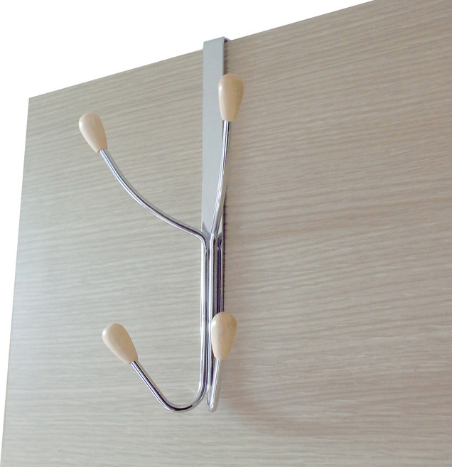 선우랜드 우드볼 도어훅 4구, 실버, 1개