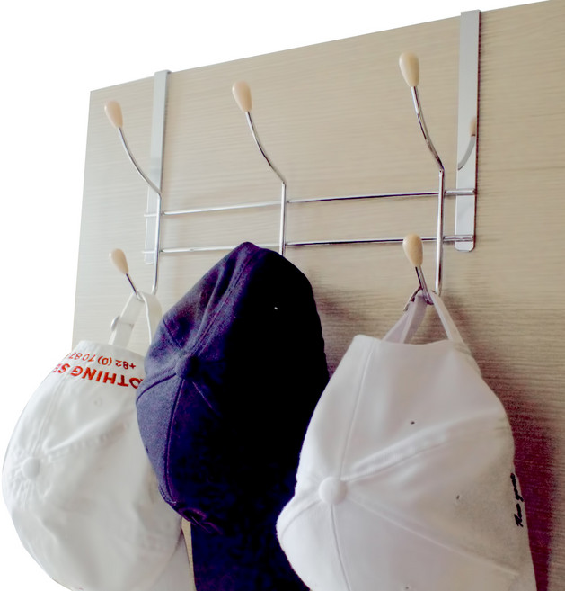 선우랜드 우드볼 도어훅 6구, 실버, 1개