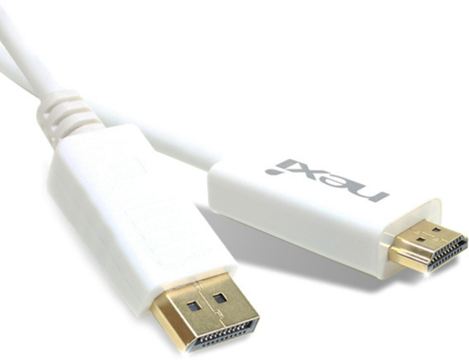 넥시 DP to HDMI 케이블 ver 1.1 디스플레이포트, NX-DP TO HDMI(1.8m), 1개