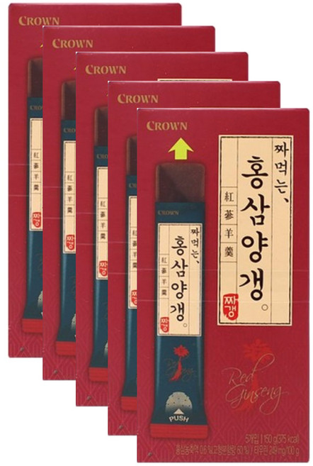 크라운 홍삼 양갱, 150g, 5개