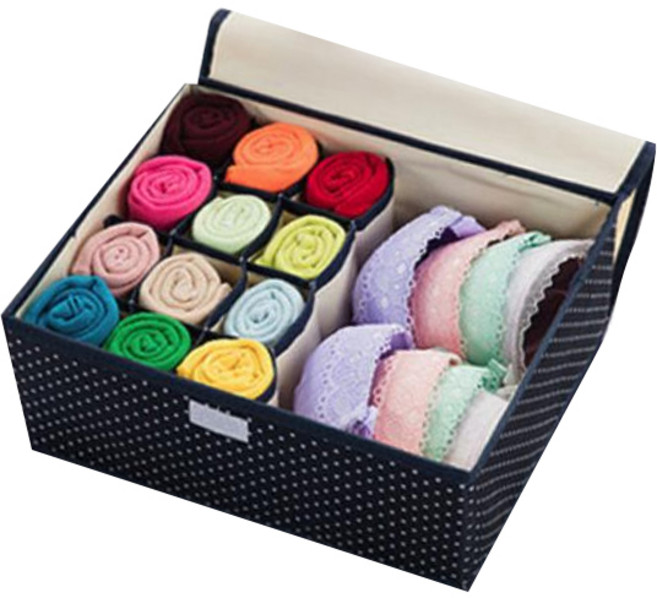 마켓감성 패브릭 속옷 수납박스, TYPE8, 1개