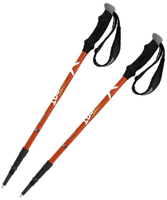 휴몬트 3단 등산스틱 MSL-500 EVA, 오렌지, 2개