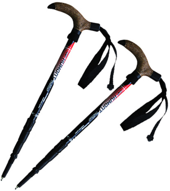 휴몬트 T자형 등산스틱 MTL-410 2p, 레드, 1세트