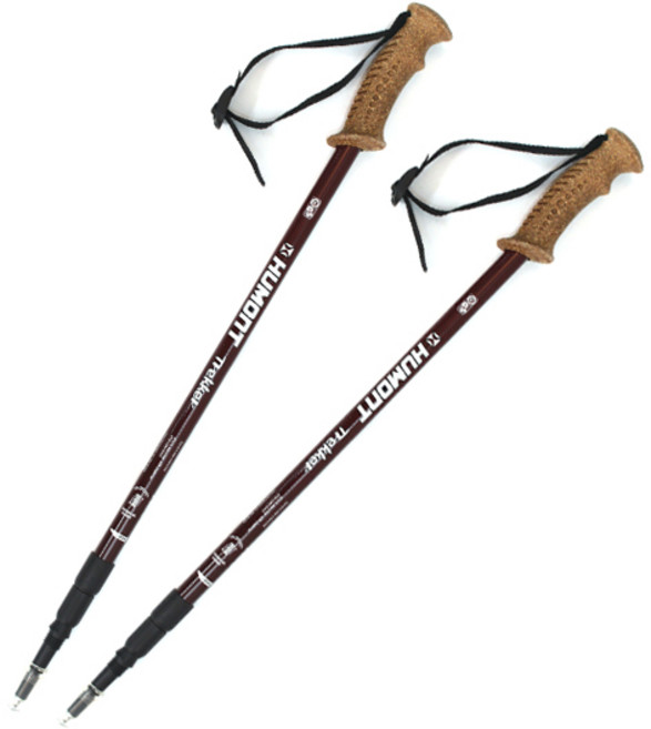 휴몬트 3단 등산스틱 MSL-10 2p, 레드, 1세트