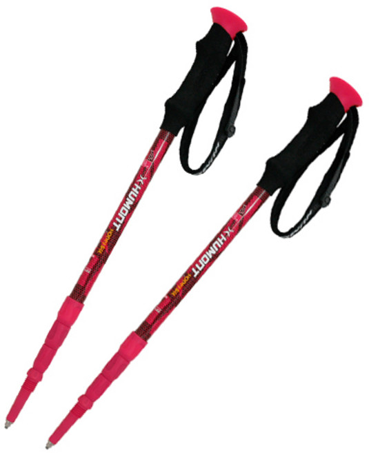 휴몬트 4단 등산스틱 MSL-450 EVA 2p, 핑크, 1세트