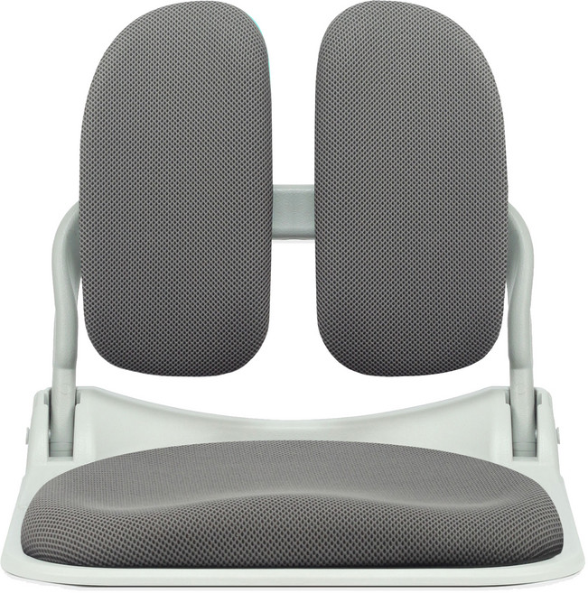 이편한의자 화이트프레임 접이식 메쉬 좌식의자, 그레이