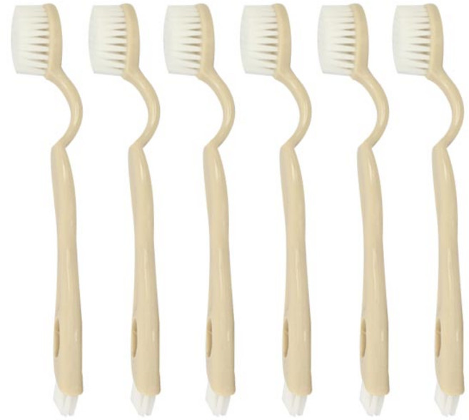 에이비엠코리아 양면 운동화 세척솔, 베이지, 6개