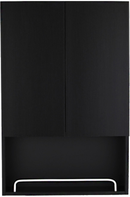 Minoa Cello 黑色開放式浴室收納櫃 500, 黑色, 1個