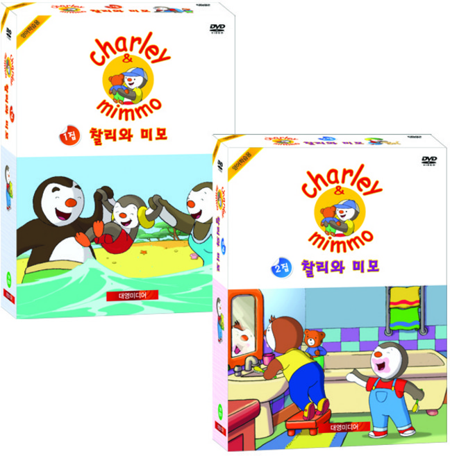 찰리와미모 1집 + 2집 추피와 두두 추피의 생활이야기 추피생활동화 오리지널 애니메이션 유아영어 DVD + 영한대본 세트, 20CD
