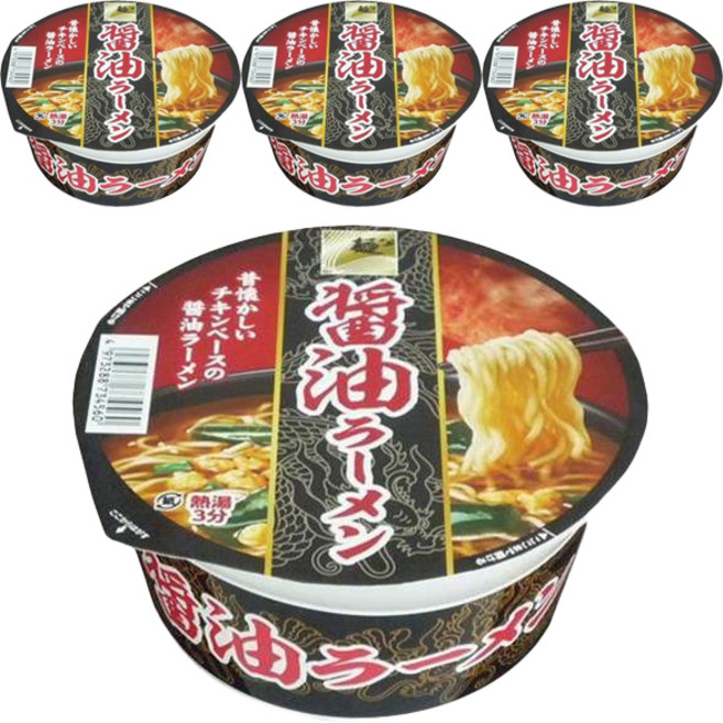 멘노스나오시 쇼유 컵라멘 78g, 4개