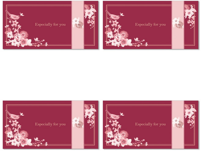 홀마크 고급 돈봉투 + 색띠지 + 봉인스티커 KMH2020, 혼합 색상, 4세트