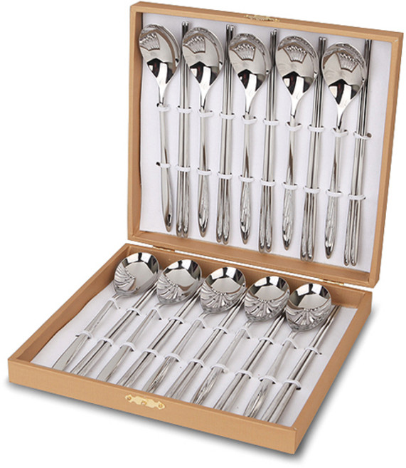 골든벨금속 코다 민 수저 세트, 1세트, 숟가락 10p + 젓가락 10p