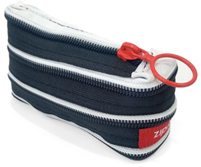 집잇 지퍼 동전지갑, 블랙앤화이트, 1개