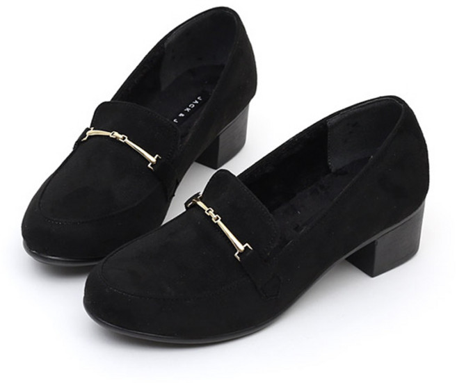 잭앤질 국내산 4.5cm 골드체인 털안감 펌프스 JD8920