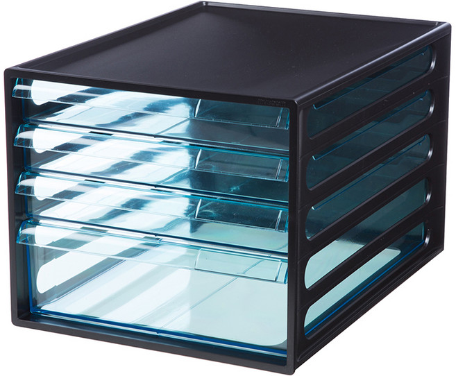 리템 마이룸 EL 서류함, 블랙, 4단