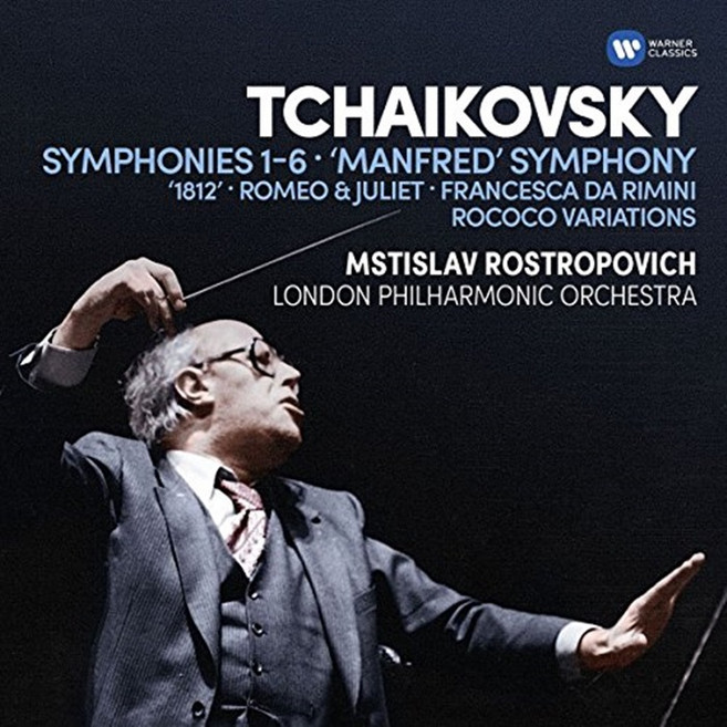 PETER ILYICH TCHAIKOVSKY - SYMPHONIES 1-6 MANFRED SYMPHONY/ MISTISLAV ROSTROPOVICH EU수입반, 6CD