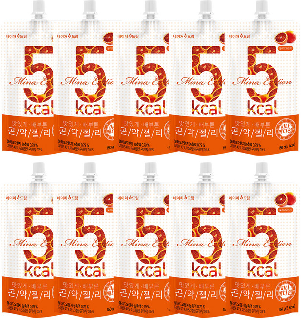 네이처드림 맛있게 배부른 곤약젤리 블러드 오렌지, 150g, 10개