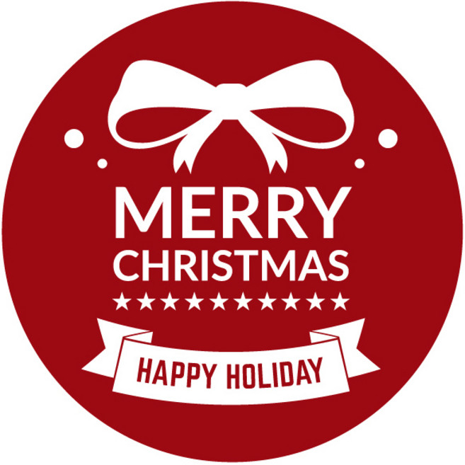 스티키데코 크리스마스 스티커 405 레터링 리본 소, 레드, 40개입