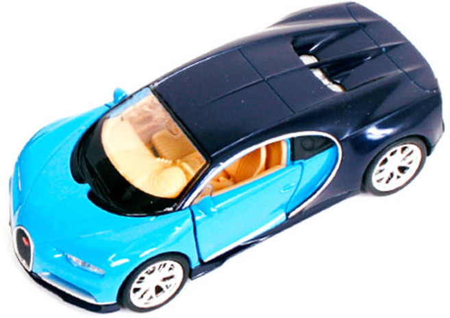 WELLY 布加迪Chiron 12cm 合金模型車, 藍色, 1個