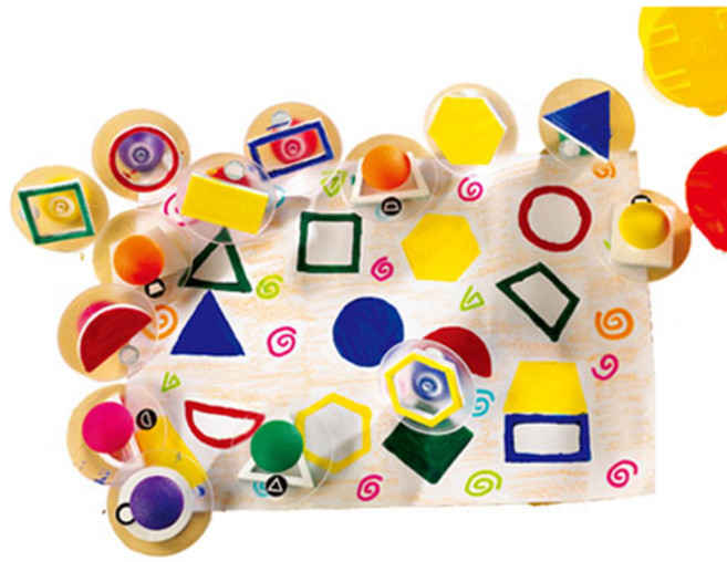 이디엑스에듀케이션 기하 도형 스탬프, 혼합 색상, 1개