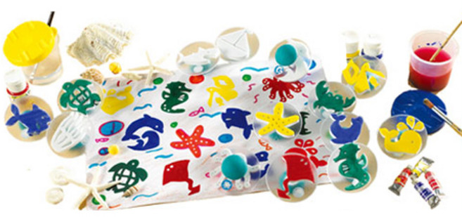 이디엑스에듀케이션 바다 풍경 스탬프, 혼합 색상, 1개