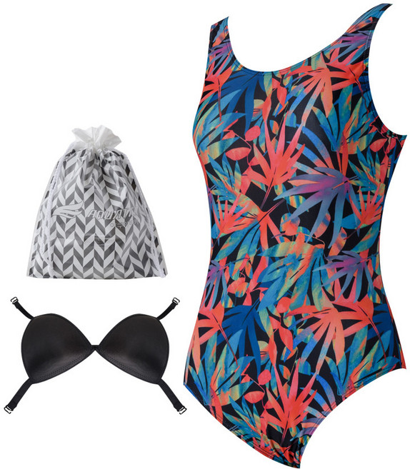 아쿠아티카 여성용 원피스 수영복 3종세트