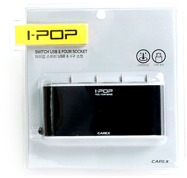 아이팝 릴타입 스위치 USB & 4구 소켓, 1개