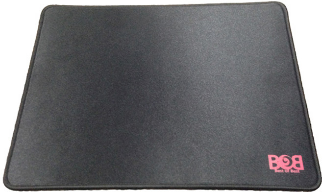 BOB PAD 밸런스 오버로크 마우스패드, 블랙, 1개