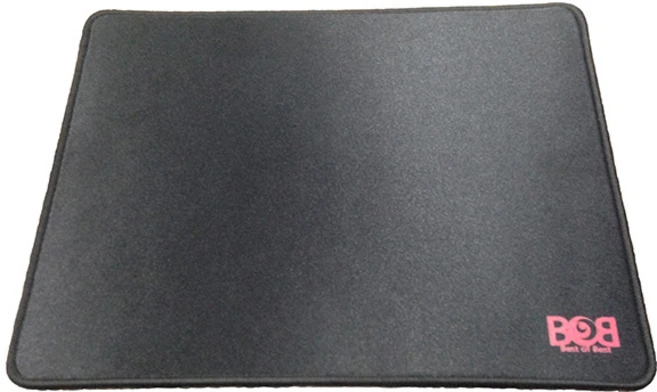 BOB PAD 밸런스 오버로크 마우스패드, 블랙, 1개 - 쿠팡