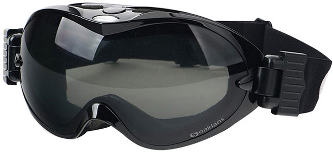 오클랜즈 S9 프리미엄 스키 스노우 고글, 블랙프레임 + 스모그렌즈, 1개