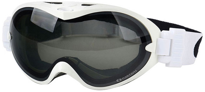 오클랜즈 S9 프리미엄 스키 스노우 고글, 화이트프레임 + 스모그렌즈, 1개