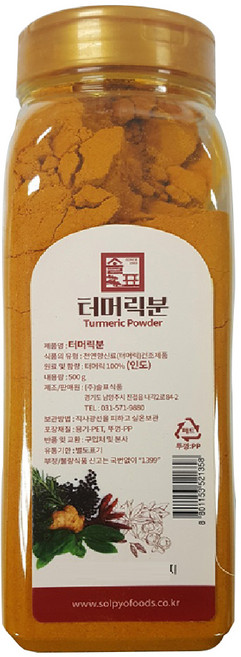 솔표식품 터머릭분, 500g, 1개
