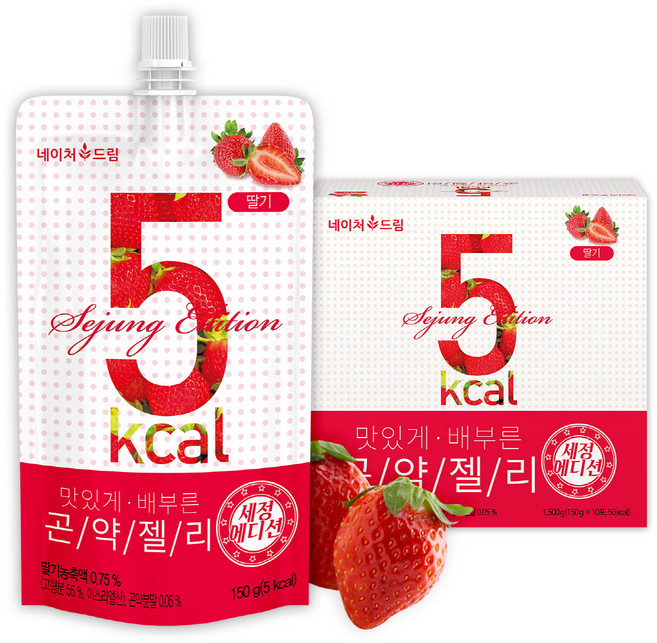 네이처드림 맛있게 배부른 곤약젤리 딸기, 150g, 10개