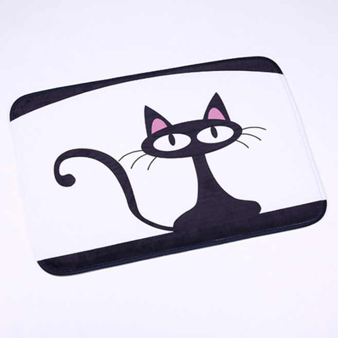 앤티스 플란넬 거실 발매트, 나홀로 고양이