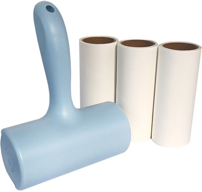 퍼닉 유니크 사선테이프 롤 클리너 T자형 블루 + 리필 4p 세트, 1세트