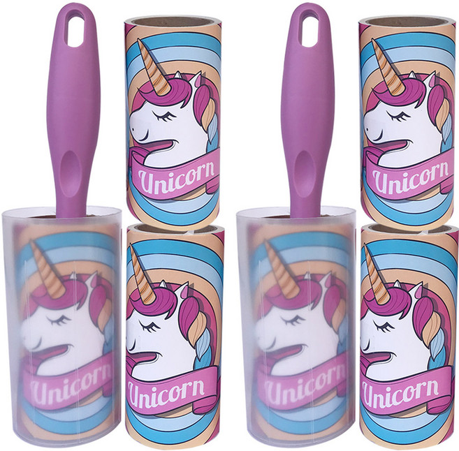 퍼닉 유니크 사선테이프 롤 클리너 일자형 퍼플 + 리필 3p 세트, 2세트