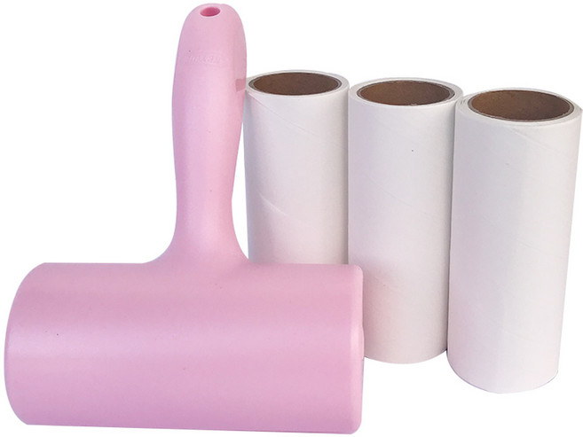 퍼닉 유니크 사선테이프 롤 클리너 T자형 핑크 + 리필 4p 세트, 1세트