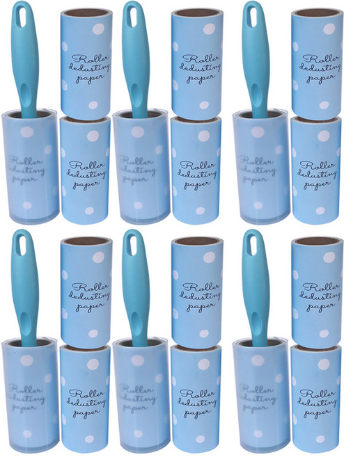 퍼닉 유니크 사선테이프 롤 클리너 일자형 블루 + 리필 3p 세트, 6세트