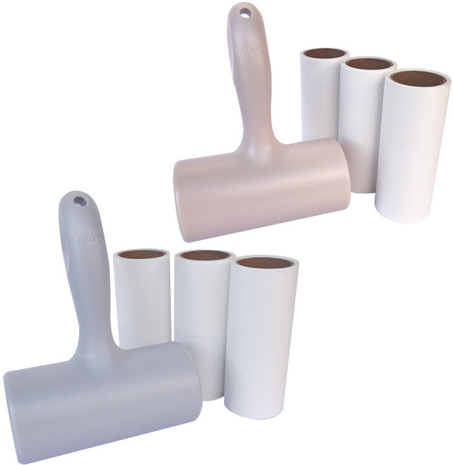 퍼닉 유니크 사선테이프 롤 클리너 T자형 그레이/베이지 + 리필 4p 세트, 1세트