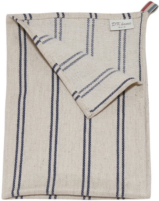디케이홈 린넨 11수 더블라인 키친크로스, 네이비, 1개