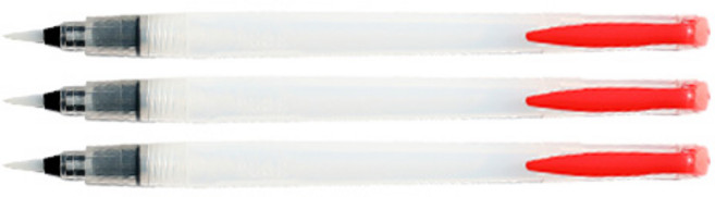 풀컬러즈 간편한 워터브러쉬, 직경 5.0mm, 길이 15mm, 3개
