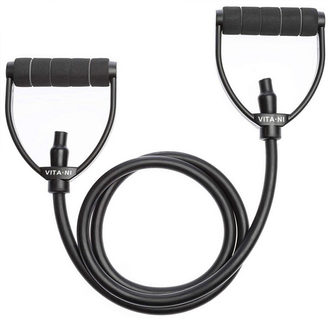 비타니 라텍스 피트니스 튜빙밴드, 블랙, 1개