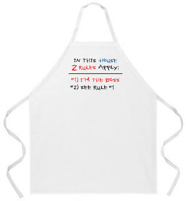 애티튜드에이프런즈 2 룰스 어플라이 에이프런, 혼합 색상, 1개