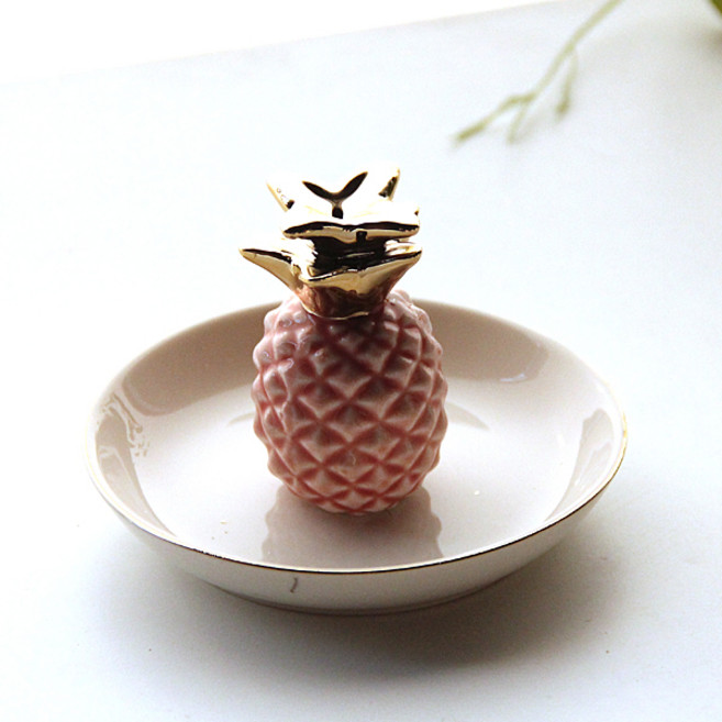 리버그린 금장 쥬얼리홀더 트레이, 파인애플 핑크