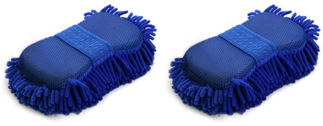 블럭마트 세차장갑 워시미트, 2개, 블루