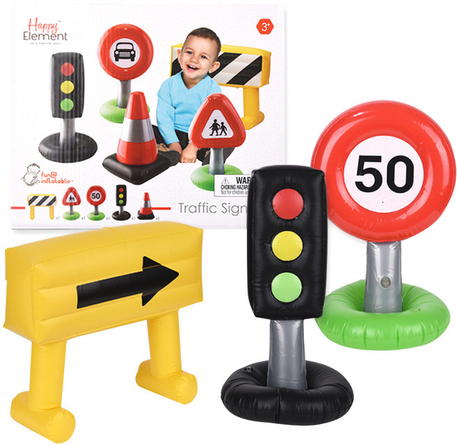 해피타운 에어 교통 표지판, 혼합 색상, 1개